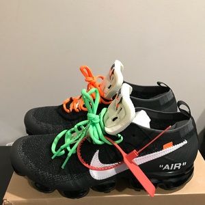 off white vapormax orange laces